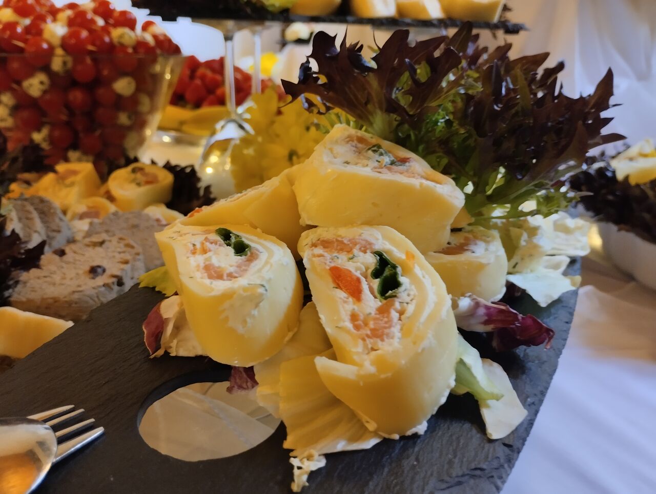 sýrová roláda s lososem