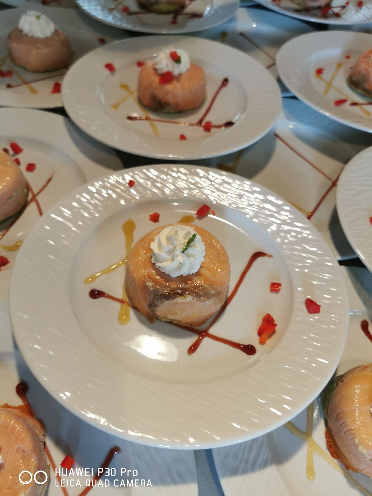 mousse de courgettes et son habit de saumon 