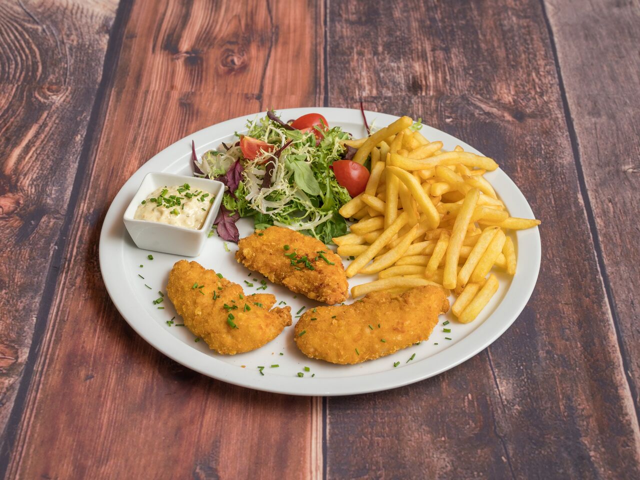 Chicken and chips