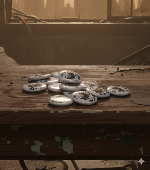 Les badges de l'abri.