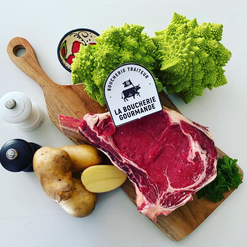 Cote de Boeuf et choux romanesco