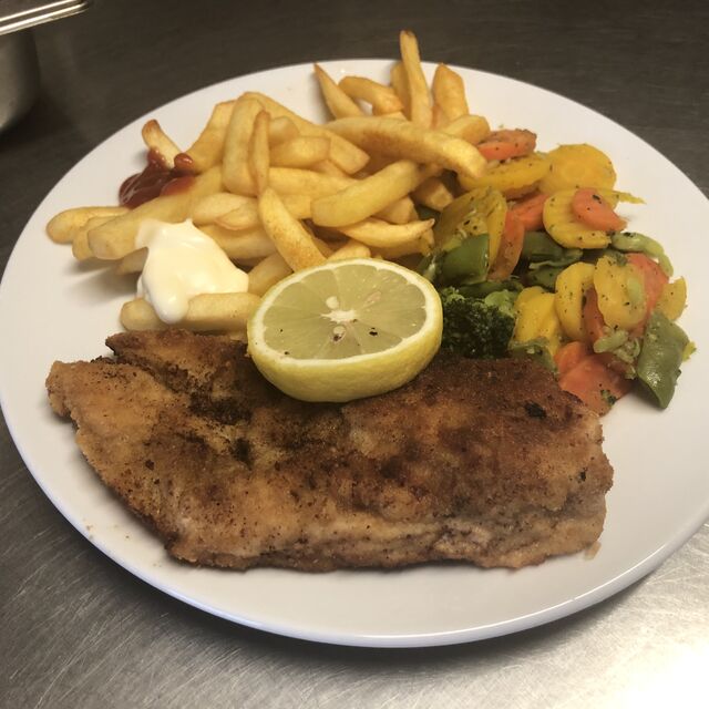Schweineschnitzel mt Gemüse