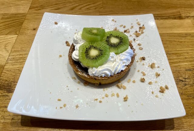 Tarte crémeuse chocolat kiwi