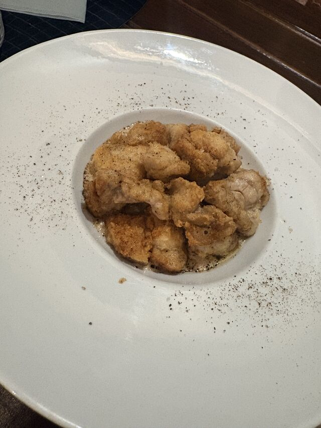 Croustillant de ris de veau, crème au vin de Lorraine