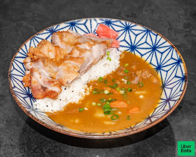 Riz curry boeuf et poulet pané