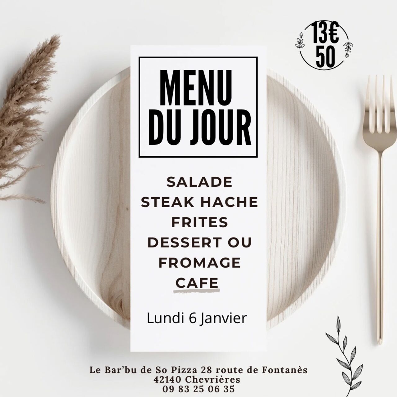 Menu du jour