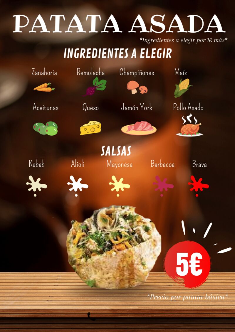 CARTA DE PATATAS ASADAS