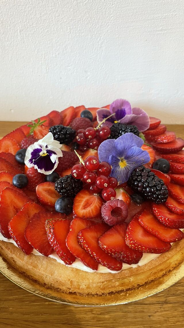 Notre tarte aux fraises
Commande uniquement de mars à juillet