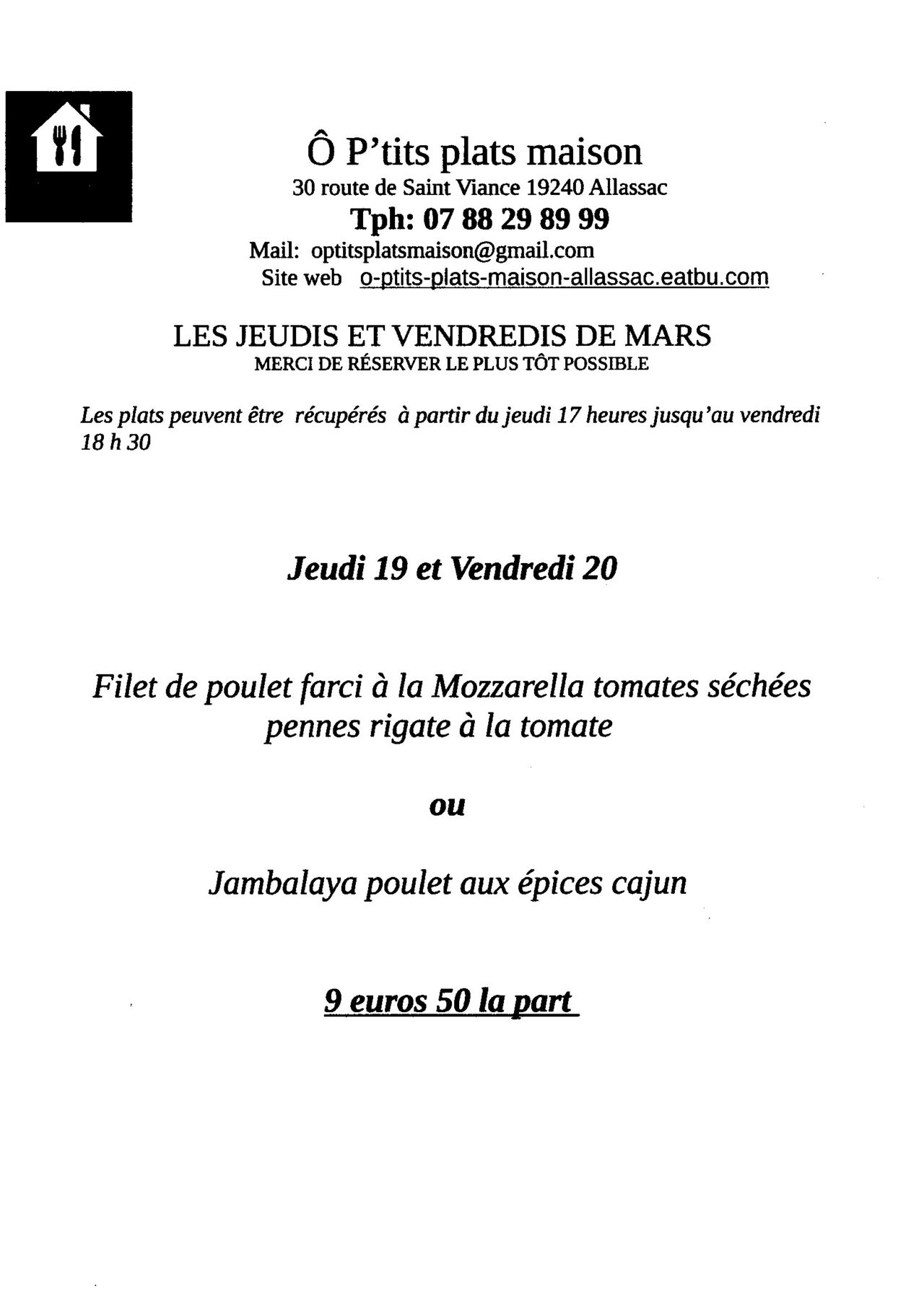 Jeudi 19 et vendredi 20 mars