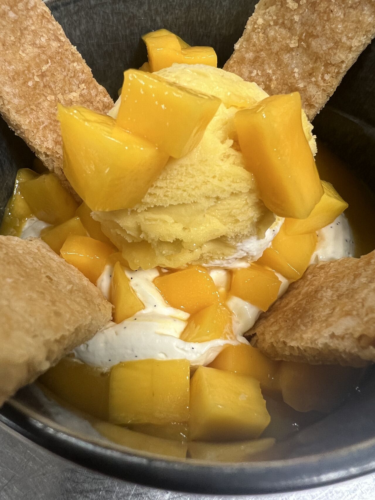 La Mangue, Mousse à la Vanille de Madagascar et son Biscuit Canistrelli