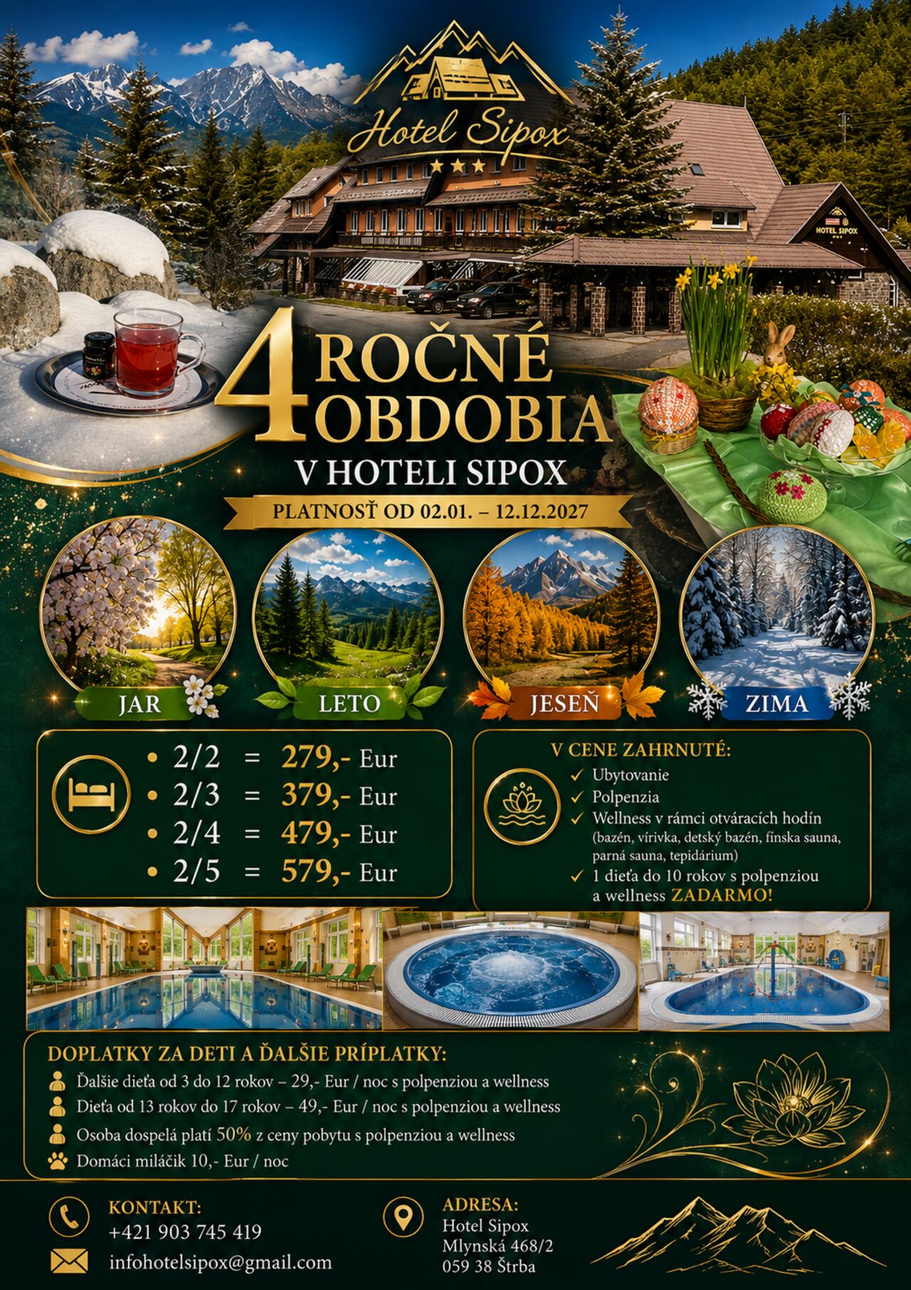 4 ročné obdobia - Hotel SIPOX celý rok!
