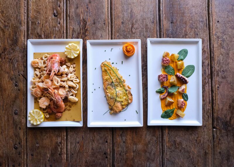 Piatti di pesce del Recyclage.