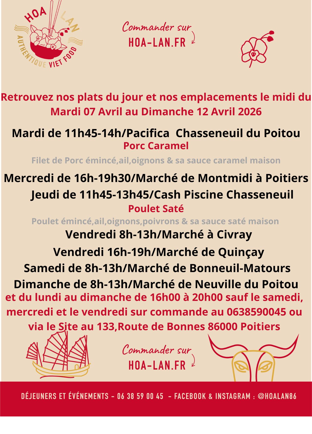 Semaine du 7 Avril au 12 Avril 2026