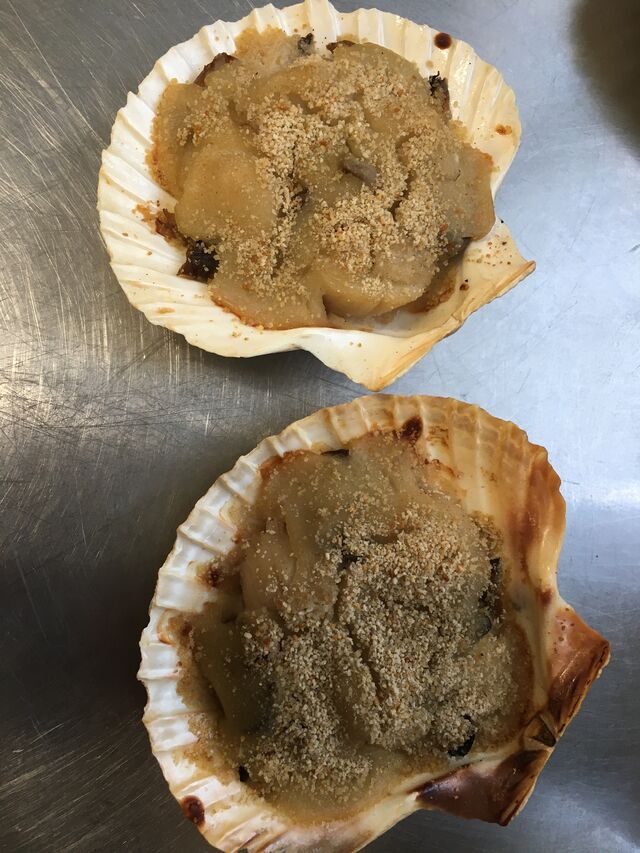 Coquille saint Jacques (vente à emporter de Noël)