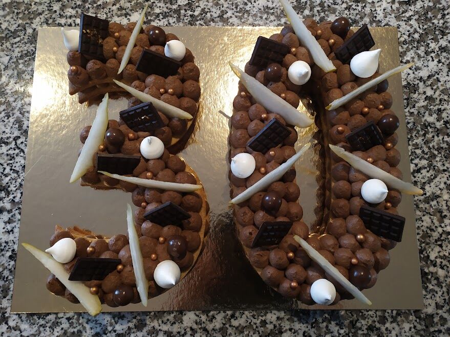 number cake choc noir et poires