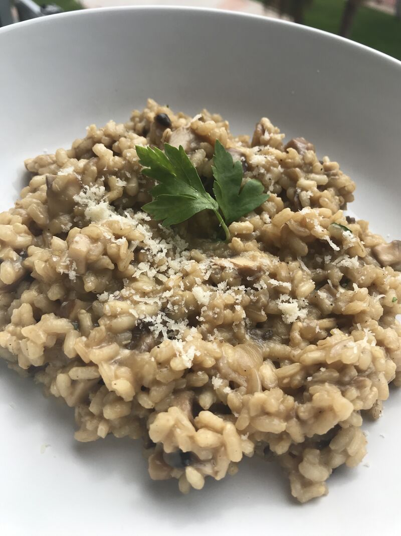 Risotto de setas con parmesano