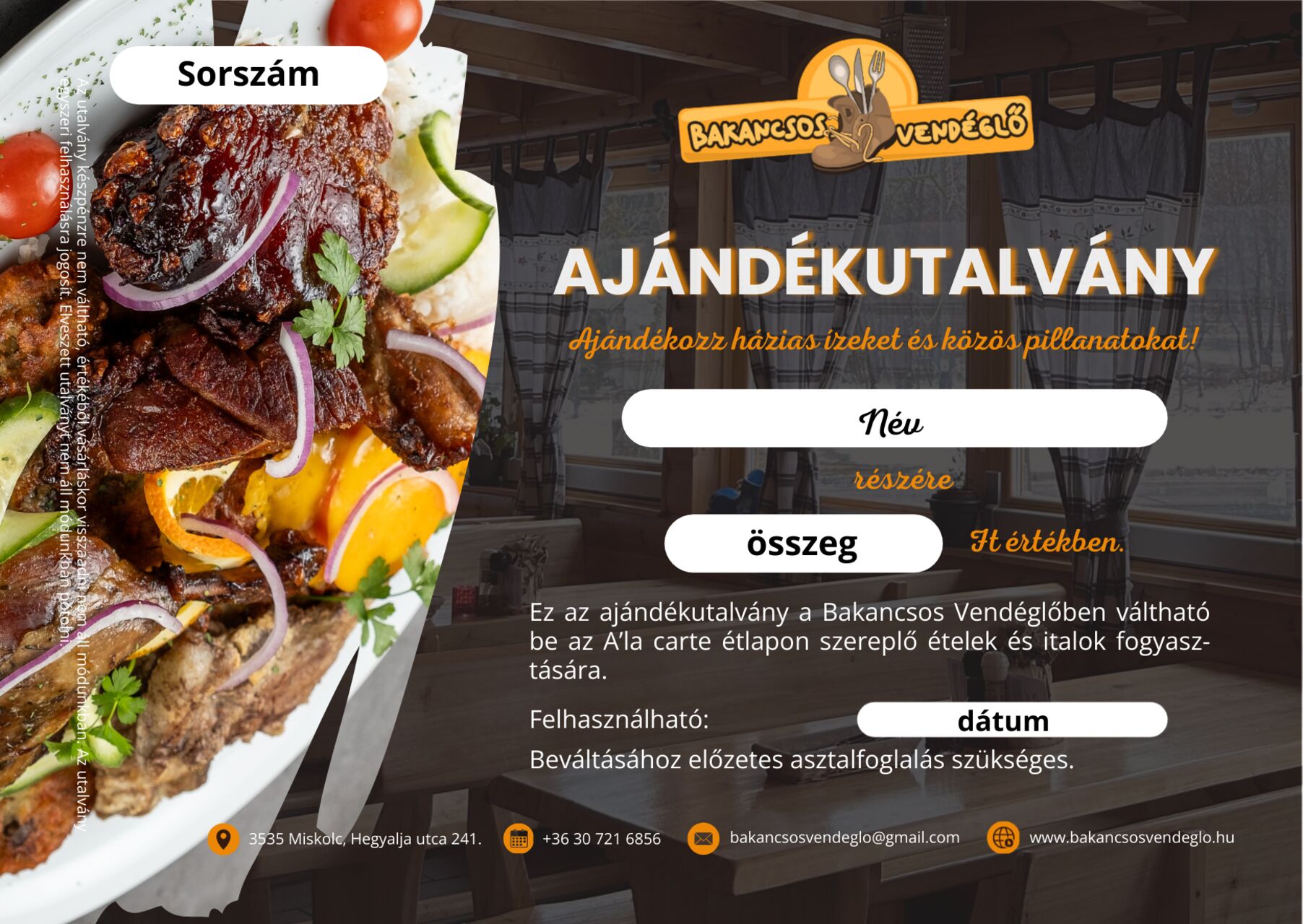 🎁 Ajándékutalvány - Ajándékozz házias ízeket és közös pillanatokat!