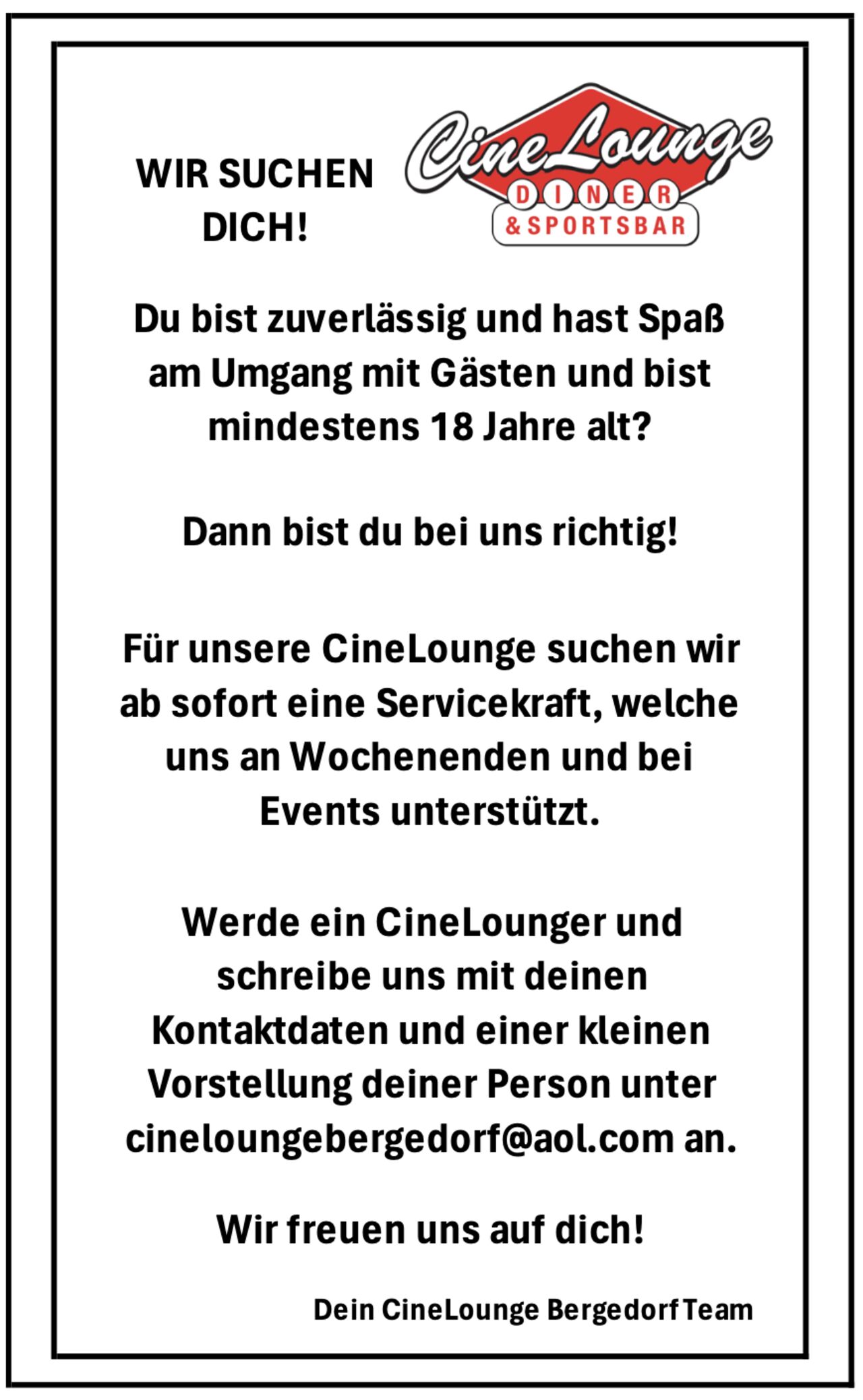 Wir suchen dich!