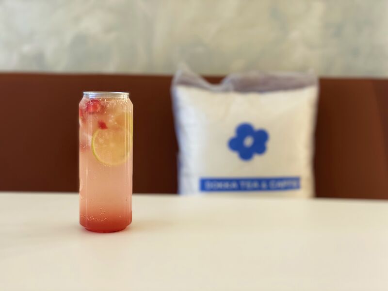 草莓樱花泡泡 soda con fragola e limone