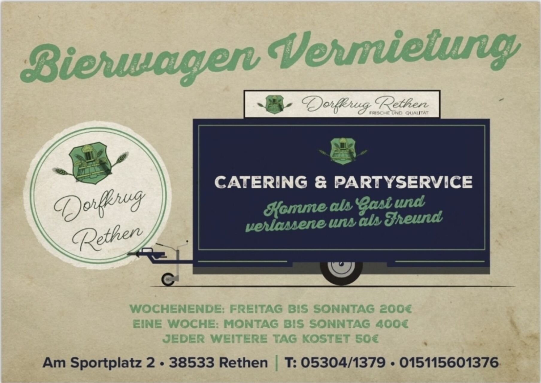 Bierverkaufswagen und Zapfanlagen