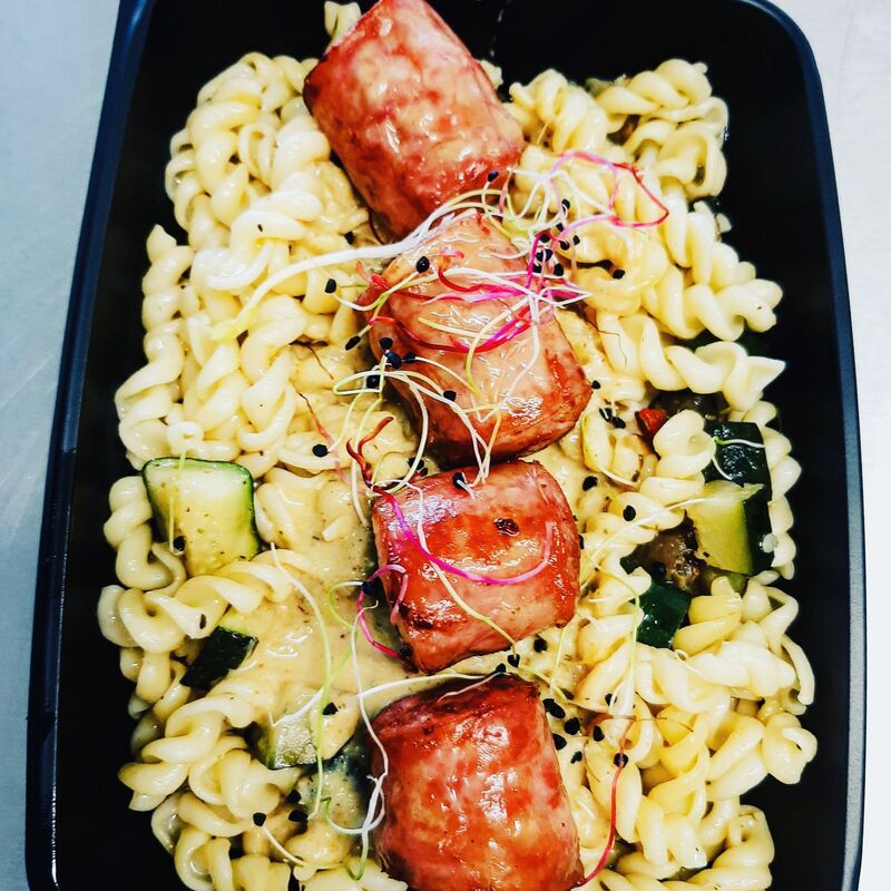 Saucisse de Toulouse avec ses torti et légumes 