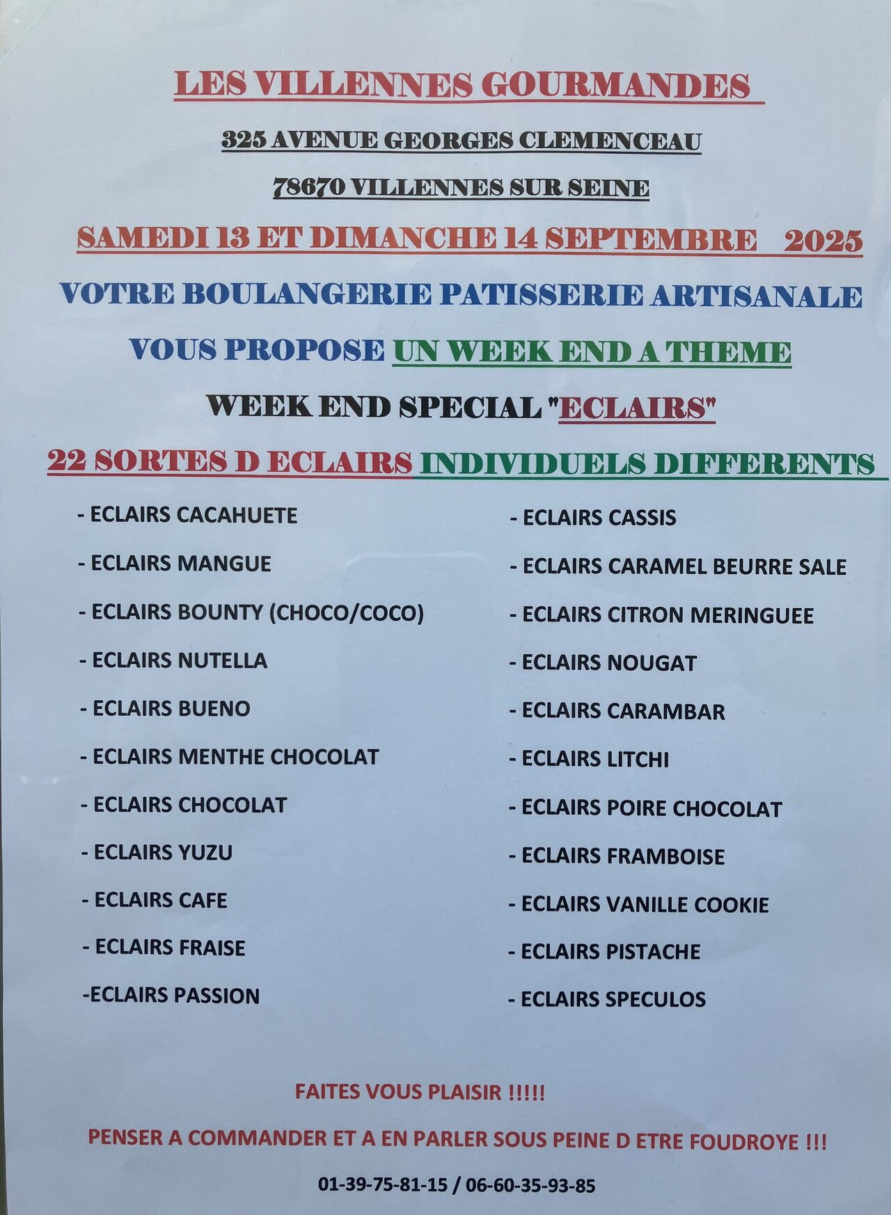 WEEKEND SPECIAL ECLAIRS 22 PARFUMS