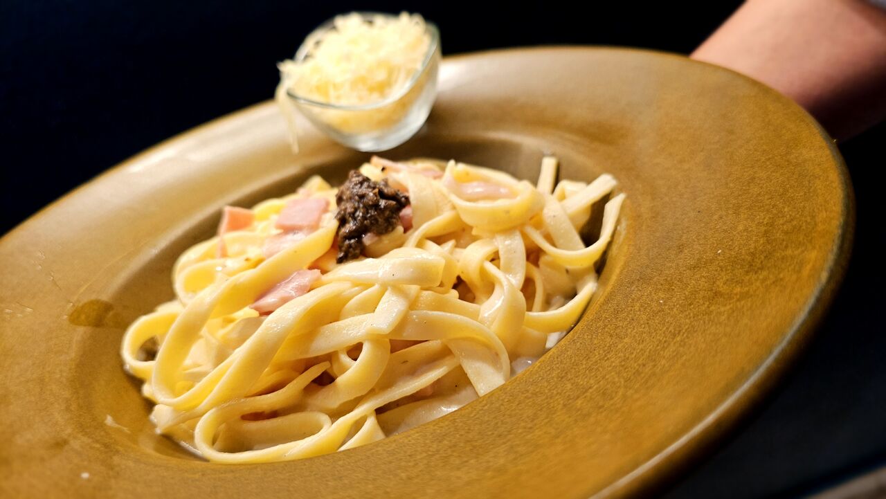 Tagliatelle a la carbonara