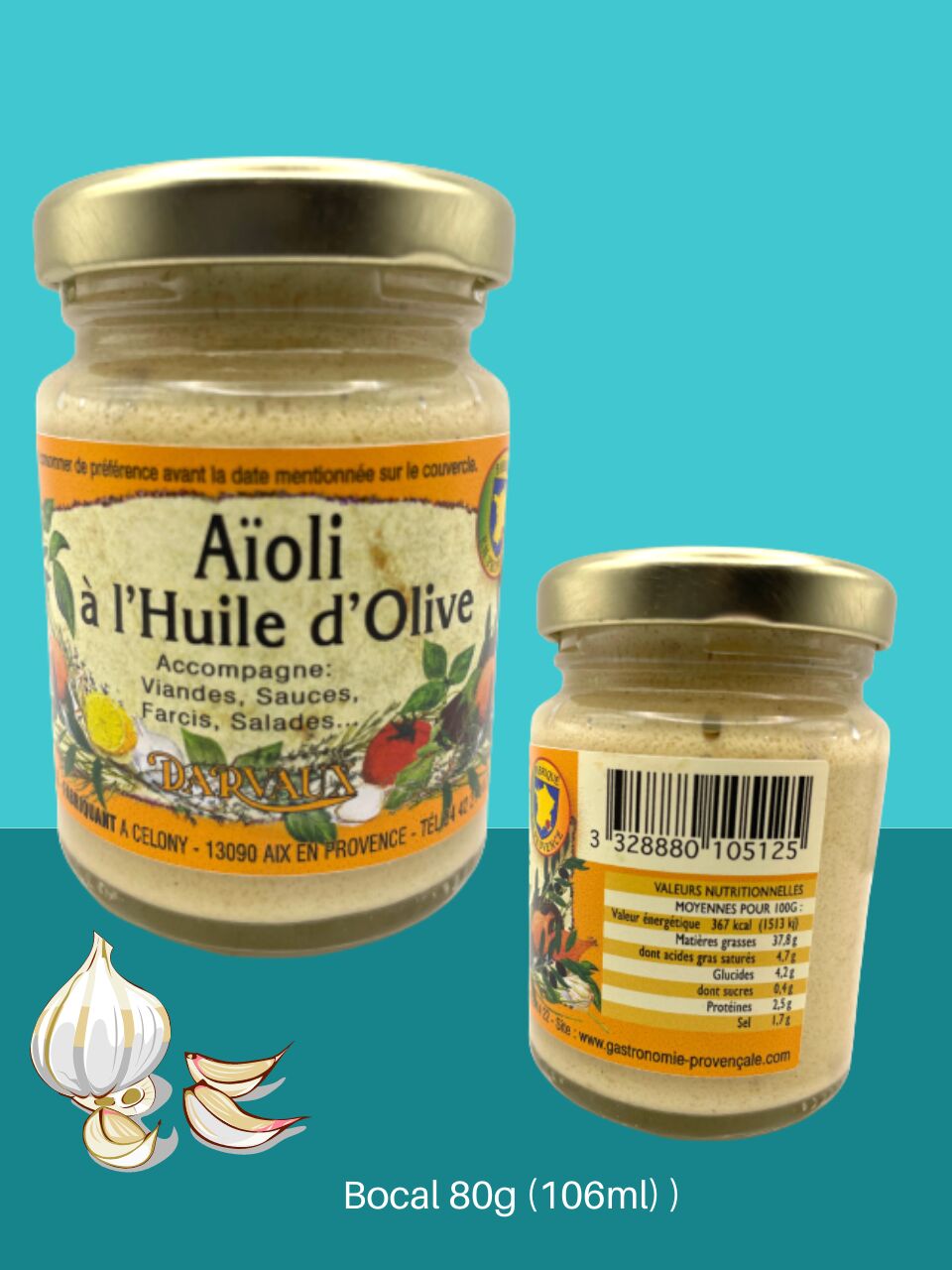 AÏOLI à l'Huile d'Olive - 80g (106ml)