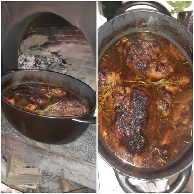 Gigot d’agneau cuit au four à pain pendant 7h 