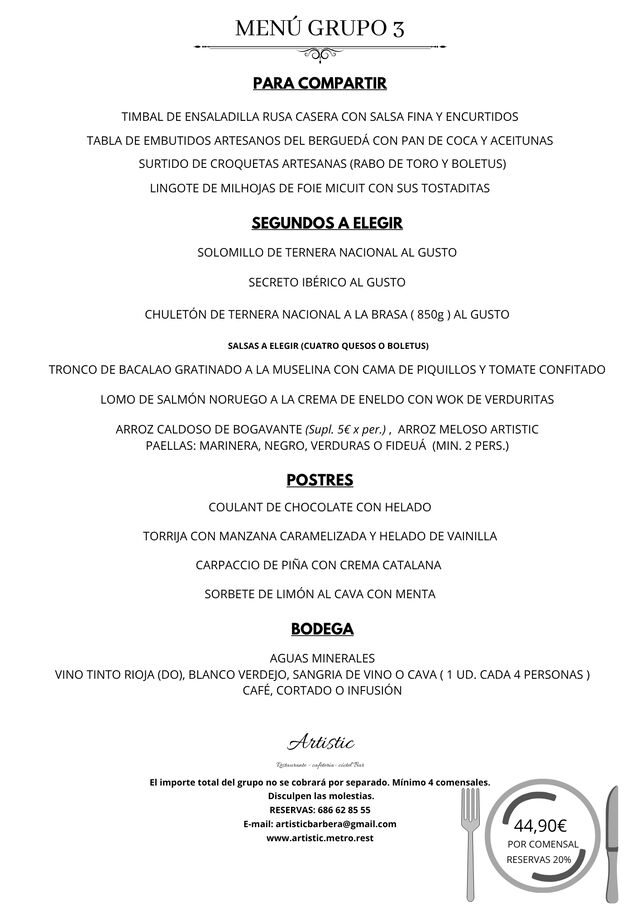 MENÚ DE GRUPO 3