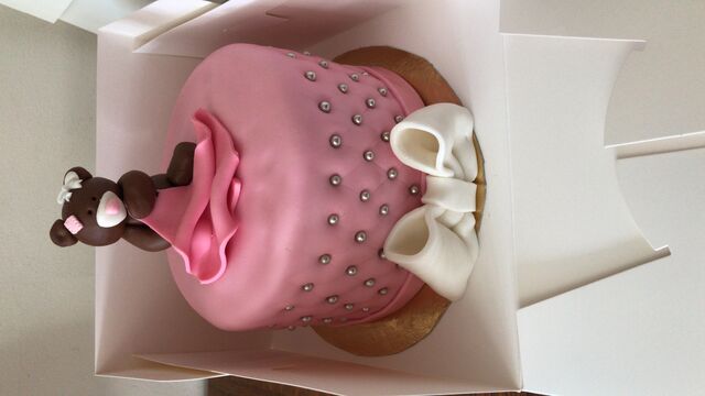 Gâteau ourson rose