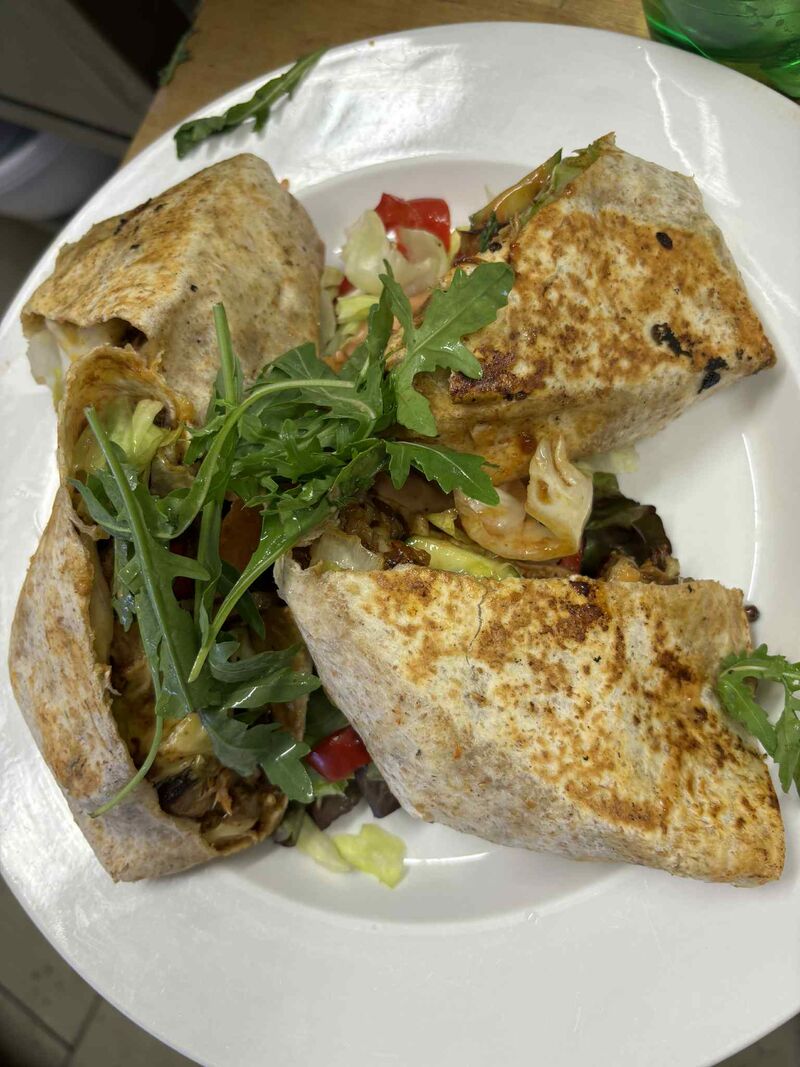 Tortilla s trhaným masem 