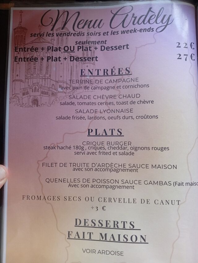 Menu weekend 