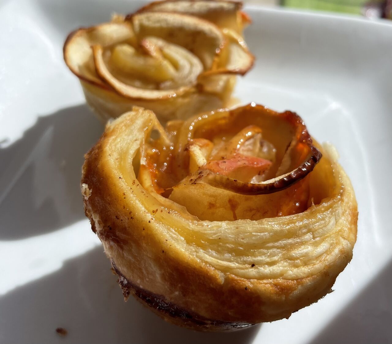 Rose feuilletée à la pomme