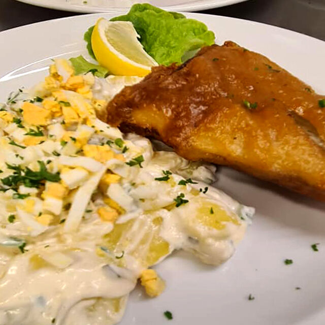 Knuspriger Backfisch