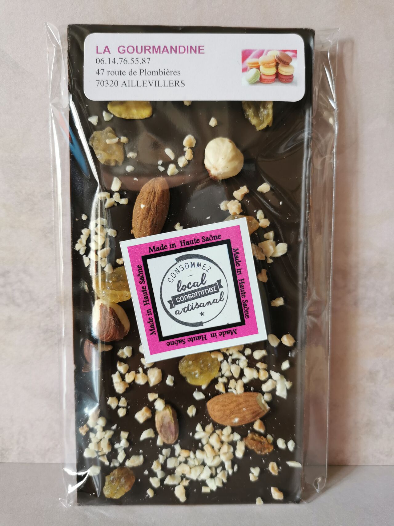 Tablette mendiant 5.00€ les 100g