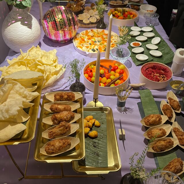 Poulet crousrillant et galette de riz 