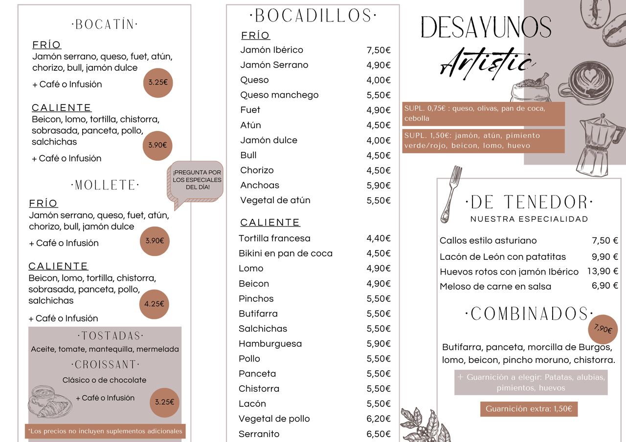 NUESTROS DESAYUNOS ☕