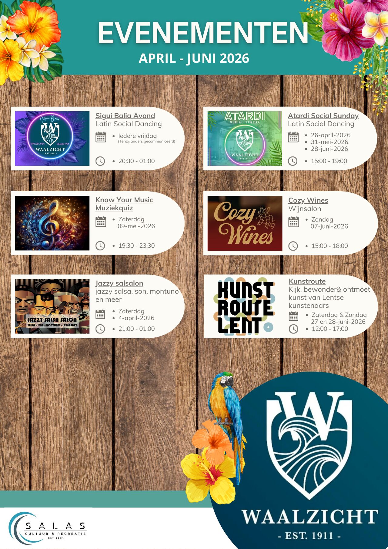 EVENEMENTEN T/M JUNI 2026