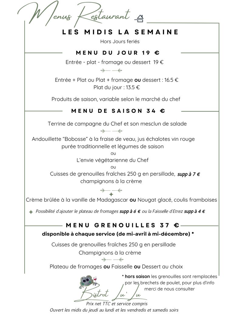 MENU SEMAINE