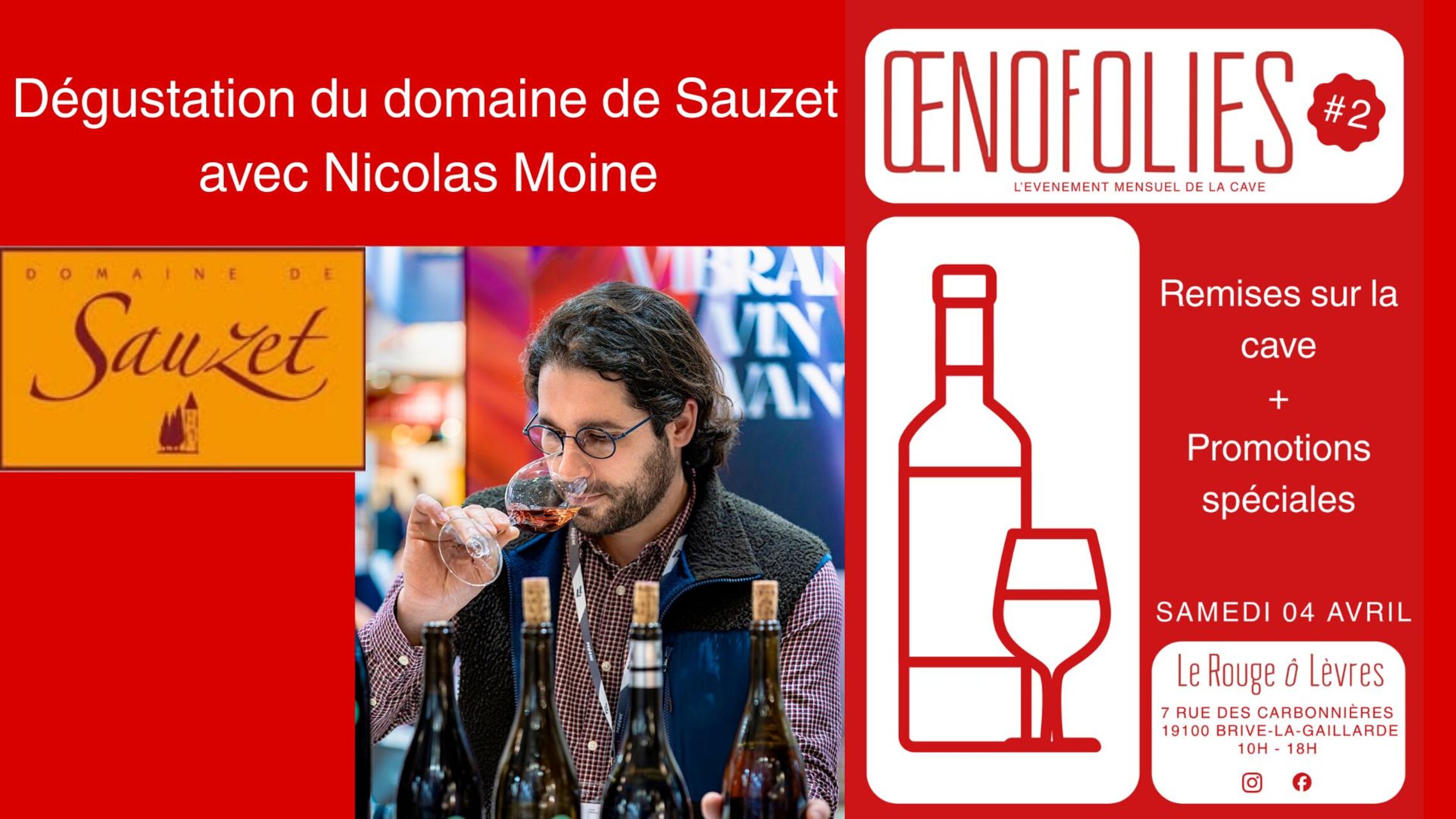 Samedi 4 Avril : Œnofolies et dégustation Domaine de Sauzet