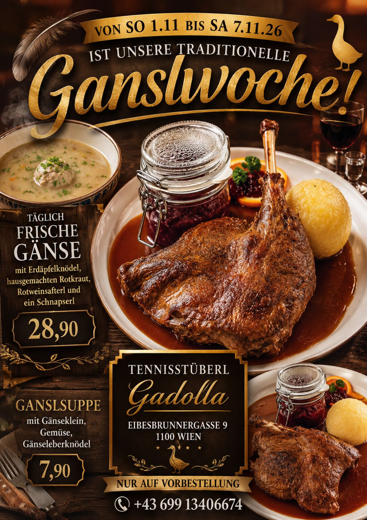 Ganslessen 1.11. bis 7.11.2026