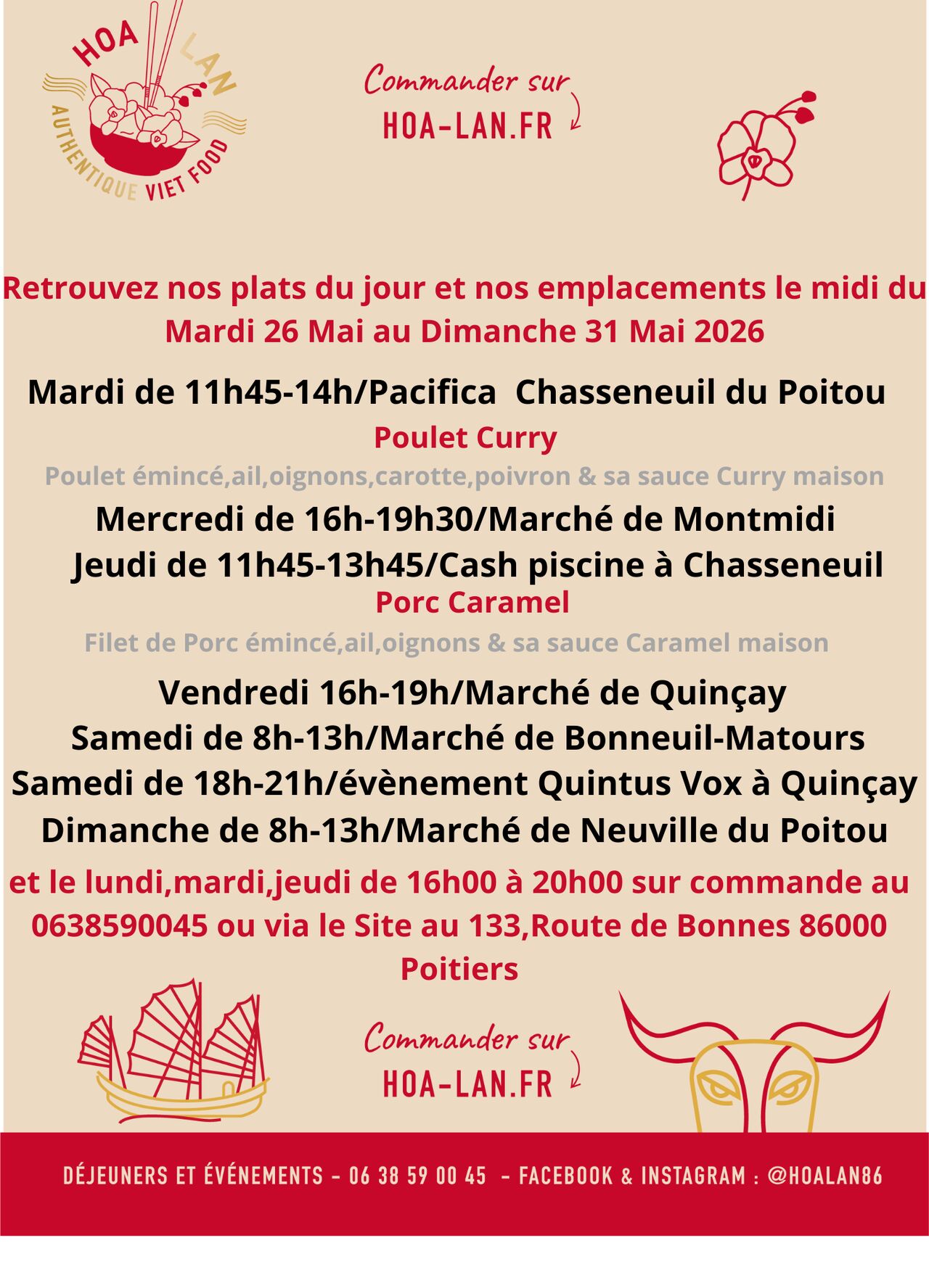 Semaine du 26 au 31 Mai 2026