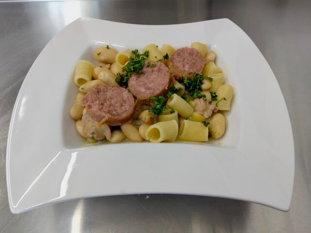 Pasta e fagioli saucisse nature et cotechino