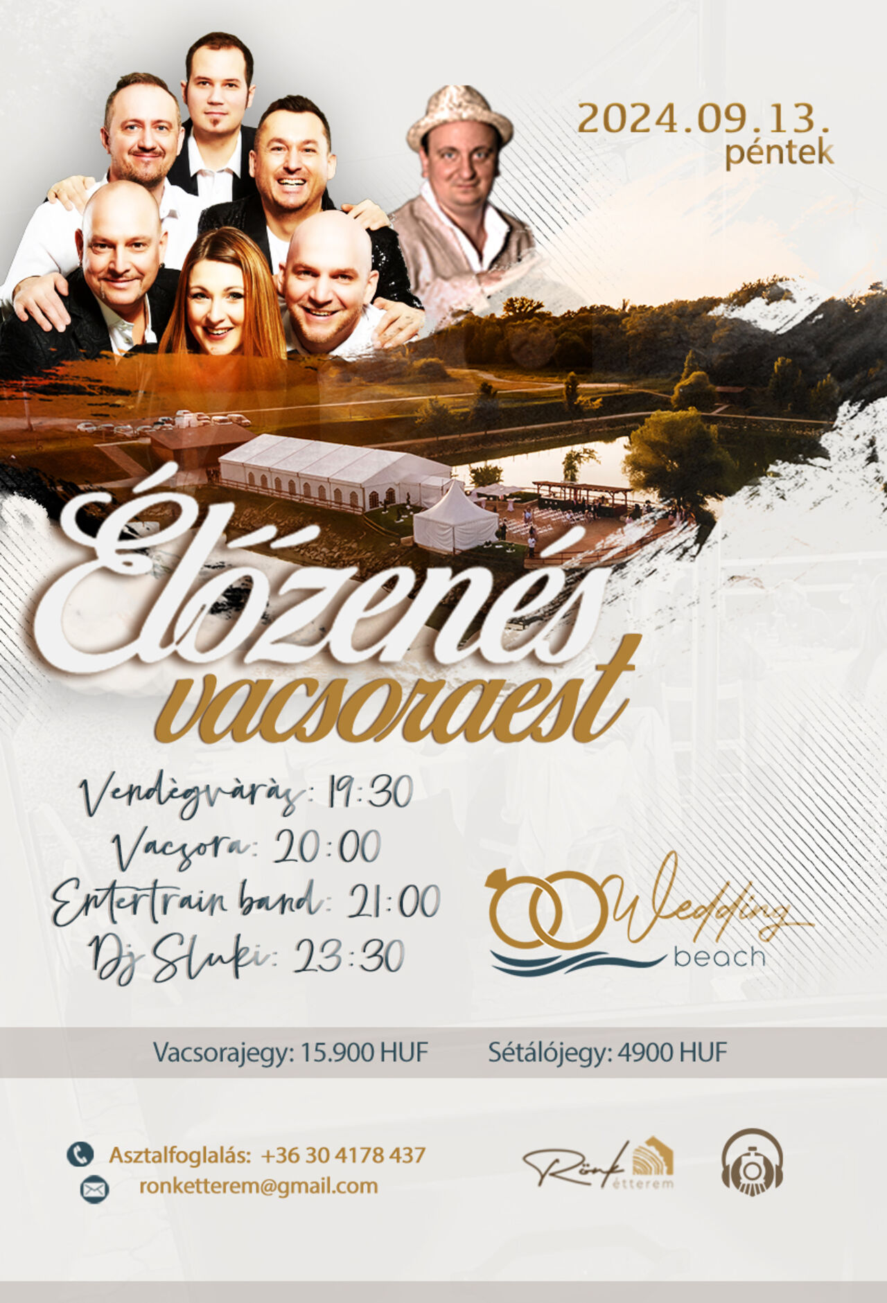 Előzenés vacsoraest a félszigeten! 09.13.