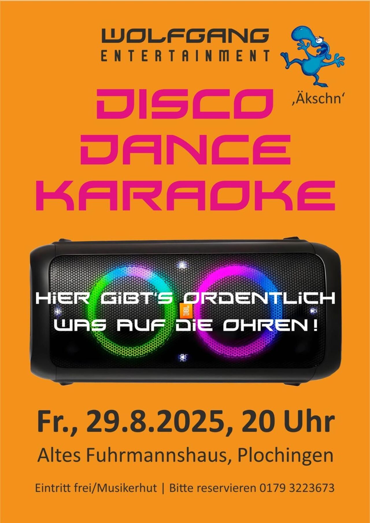 Mit DJ/KJ Wolfgang feiern wir Wiedereröffnung!