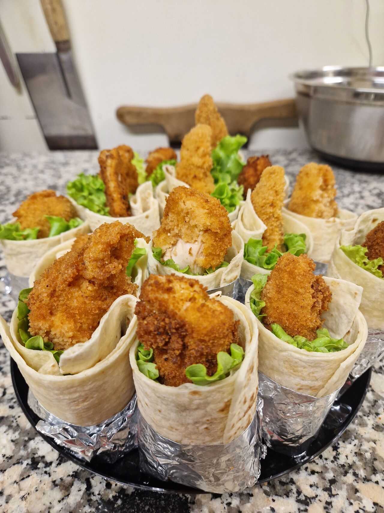 Wrap poulet frit