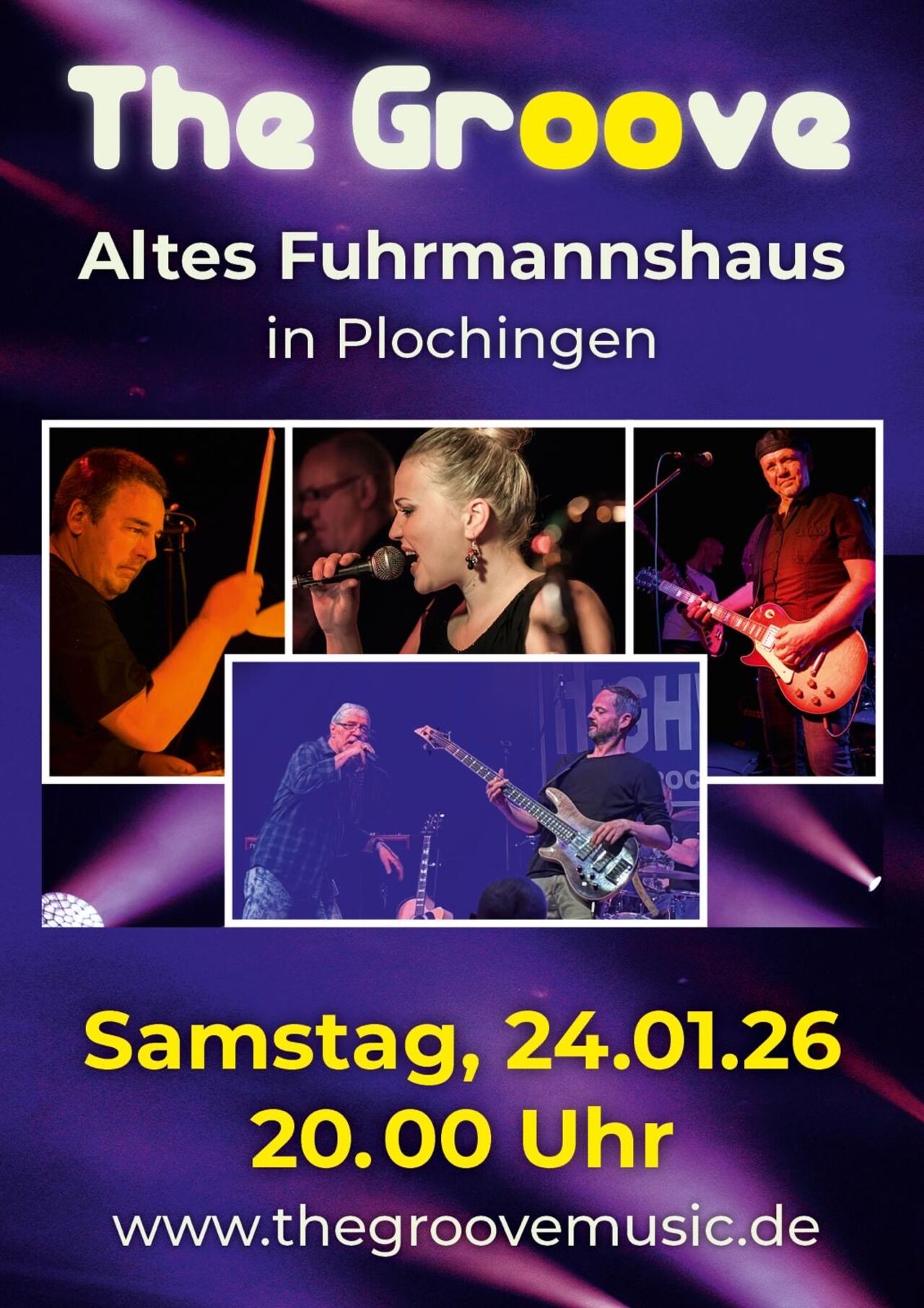 "THE GROOVE": am 24.01.26, Samstag, ab 20 Uhr