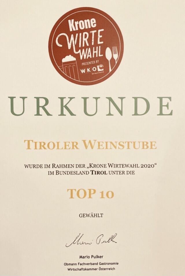 Wirtewahl 2020 TOP 10 