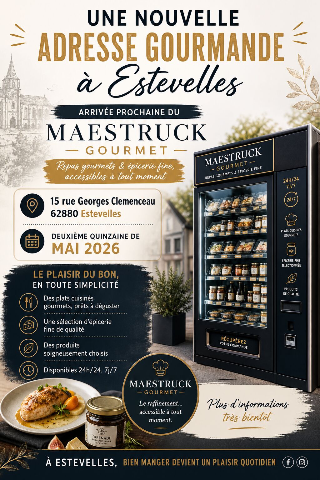 A Estevelles mi juin 2026 retrouvez votre nouveau distributeur de repas 